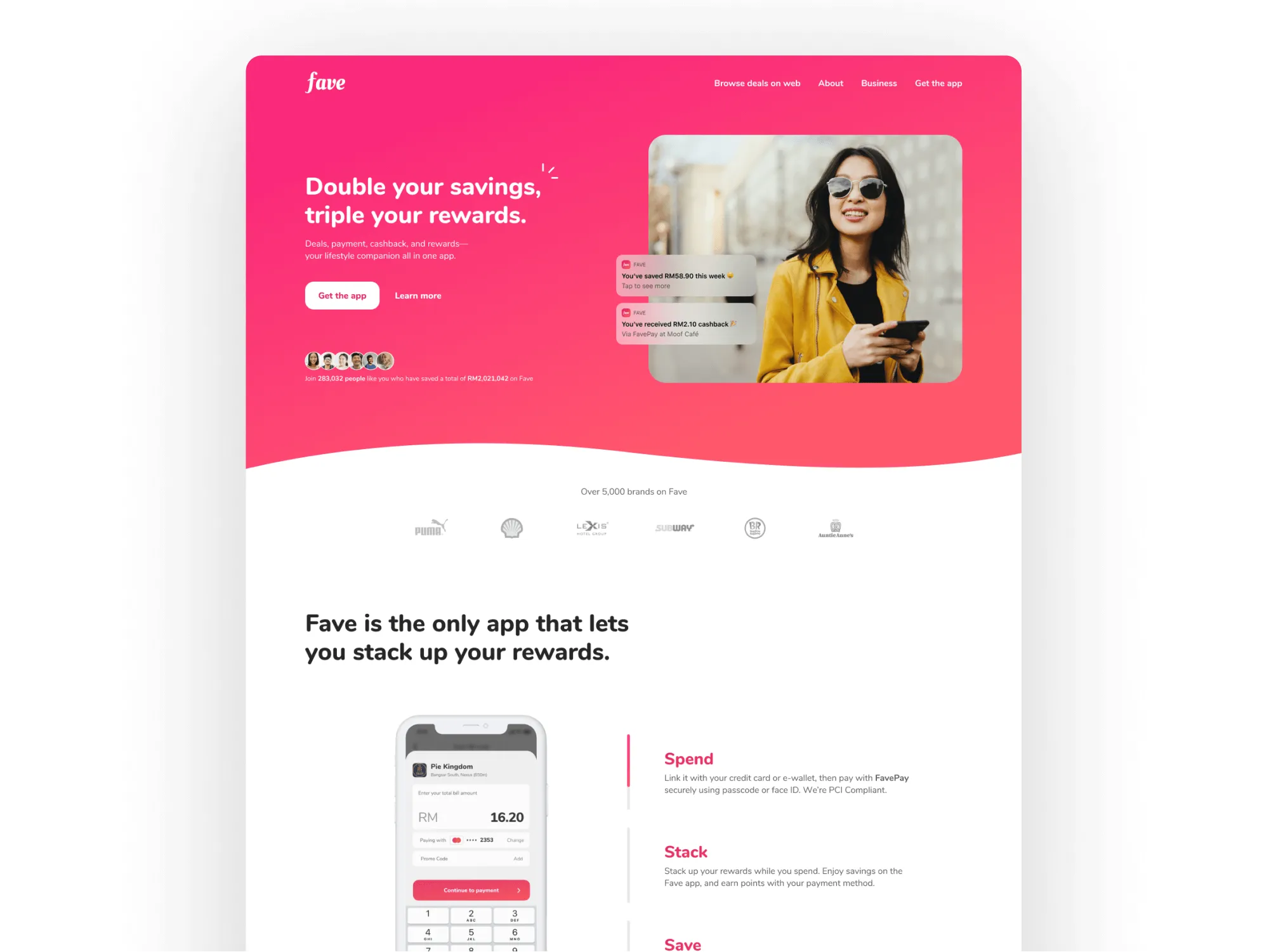 Fave Landing Page